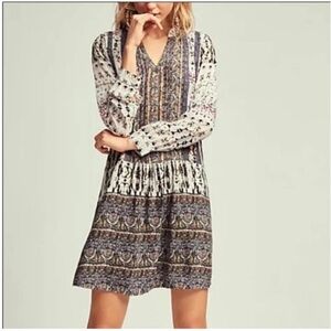 Tiny by Anthropologie Women's Boho Patterned Mollie Tunic Dress M